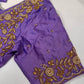Lavender Purple Pearl Maggam Aari Work Blouse