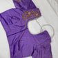 Lavender Purple Pearl Maggam Aari Work Blouse