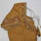 Gold Pearl Maggam Aari Work Blouse