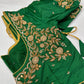 Green Pearl Maggam Aari Work Blouse
