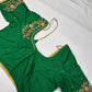 Green Pearl Maggam Aari Work Blouse