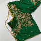 Green Pearl Maggam Aari Work Blouse