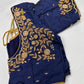 Blue Pearl Maggam Aari Work Blouse