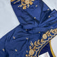 Blue Pearl Maggam Aari Work Blouse