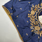 Blue Pearl Maggam Aari Work Blouse