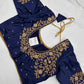 Blue Pearl Maggam Aari Work Blouse