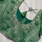 Tissue Silk Green Maggam Pearl Net Blouse