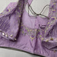 Tissue Silk Lavender Maggam Pearl Net Blouse