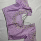Tissue Silk Lavender Maggam Pearl Net Blouse