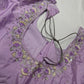 Tissue Silk Lavender Maggam Pearl Net Blouse