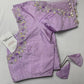 Tissue Silk Lavender Maggam Pearl Net Blouse