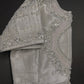 Silver Maggam Net Blouse