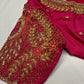 Peacock ZigZag Maggam Aari Blouse