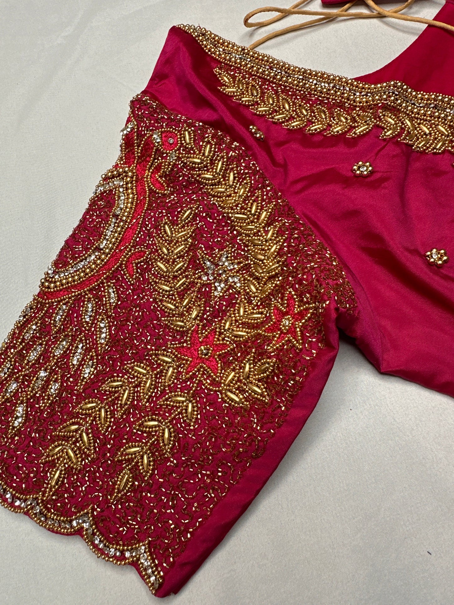 Peacock ZigZag Maggam Aari Blouse
