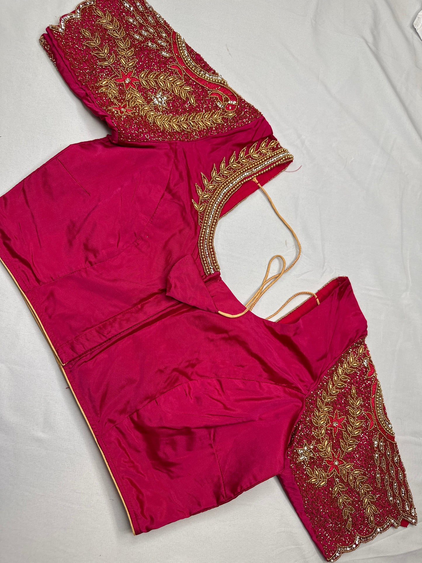 Peacock ZigZag Maggam Aari Blouse