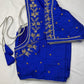 Blue Pearl Kardana Maggam Aari Work Blouse