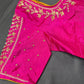 Pink Pearl Kardana Maggam Aari Work Blouse