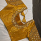 Tissue Silk Gold Maggam Pearl Work Blouse