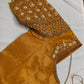 Tissue Silk Gold Maggam Pearl Work Blouse
