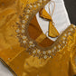 Tissue Silk Gold Maggam Pearl Work Blouse