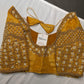 Tissue Silk Gold Maggam Pearl Work Blouse
