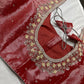 Tissue Silk Dusty Pink Maggam Pearl Work Blouse