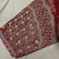 Tissue Silk Dusty Pink Maggam Pearl Work Blouse
