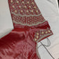 Tissue Silk Dusty Pink Maggam Pearl Work Blouse