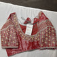 Tissue Silk Dusty Pink Maggam Pearl Work Blouse