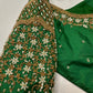 Green Silk Maggam Pearl Work Blouse