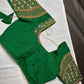 Green Silk Maggam Pearl Work Blouse