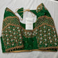 Green Silk Maggam Pearl Work Blouse