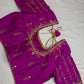 Magenta Purple Maggam Blouse