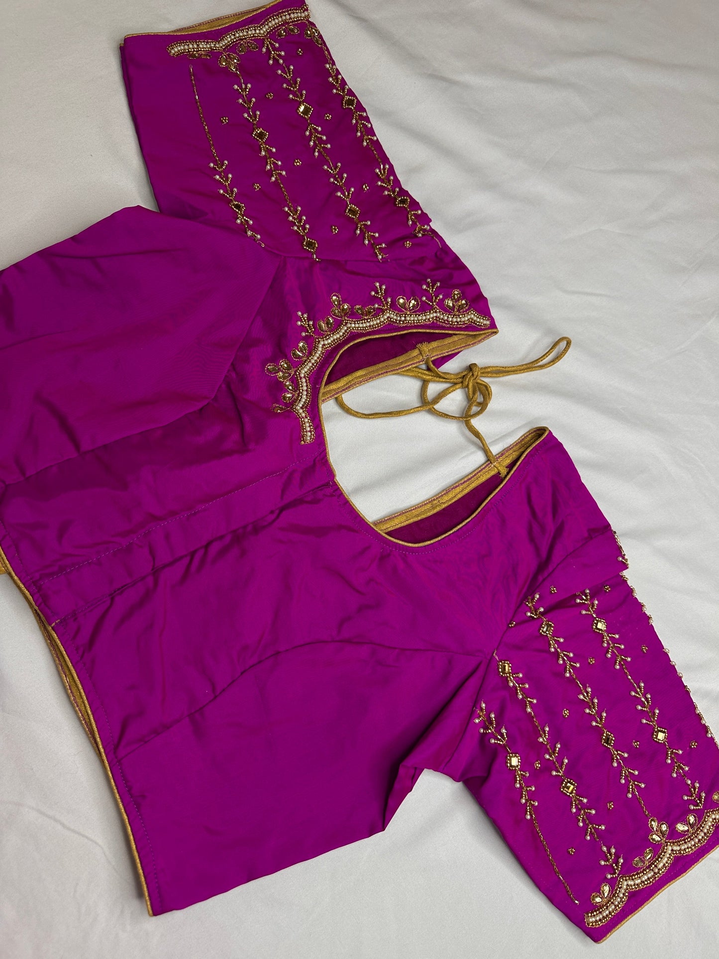 Magenta Purple Maggam Blouse