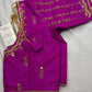 Magenta Purple Maggam Blouse
