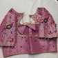 Tissue Pink Multi Color  Maggam Blouse