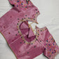 Tissue Pink Multi Color  Maggam Blouse