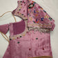 Tissue Pink Multi Color  Maggam Blouse