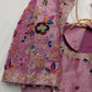Tissue Pink Multi Color  Maggam Blouse