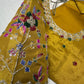 Tissue Golden Multi Color  Maggam Blouse