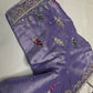 Tissue Lavender Multi Color  Maggam Blouse