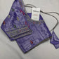 Tissue Lavender Multi Color  Maggam Blouse