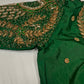 Peacock Zig Zag Maggam Aari Blouse