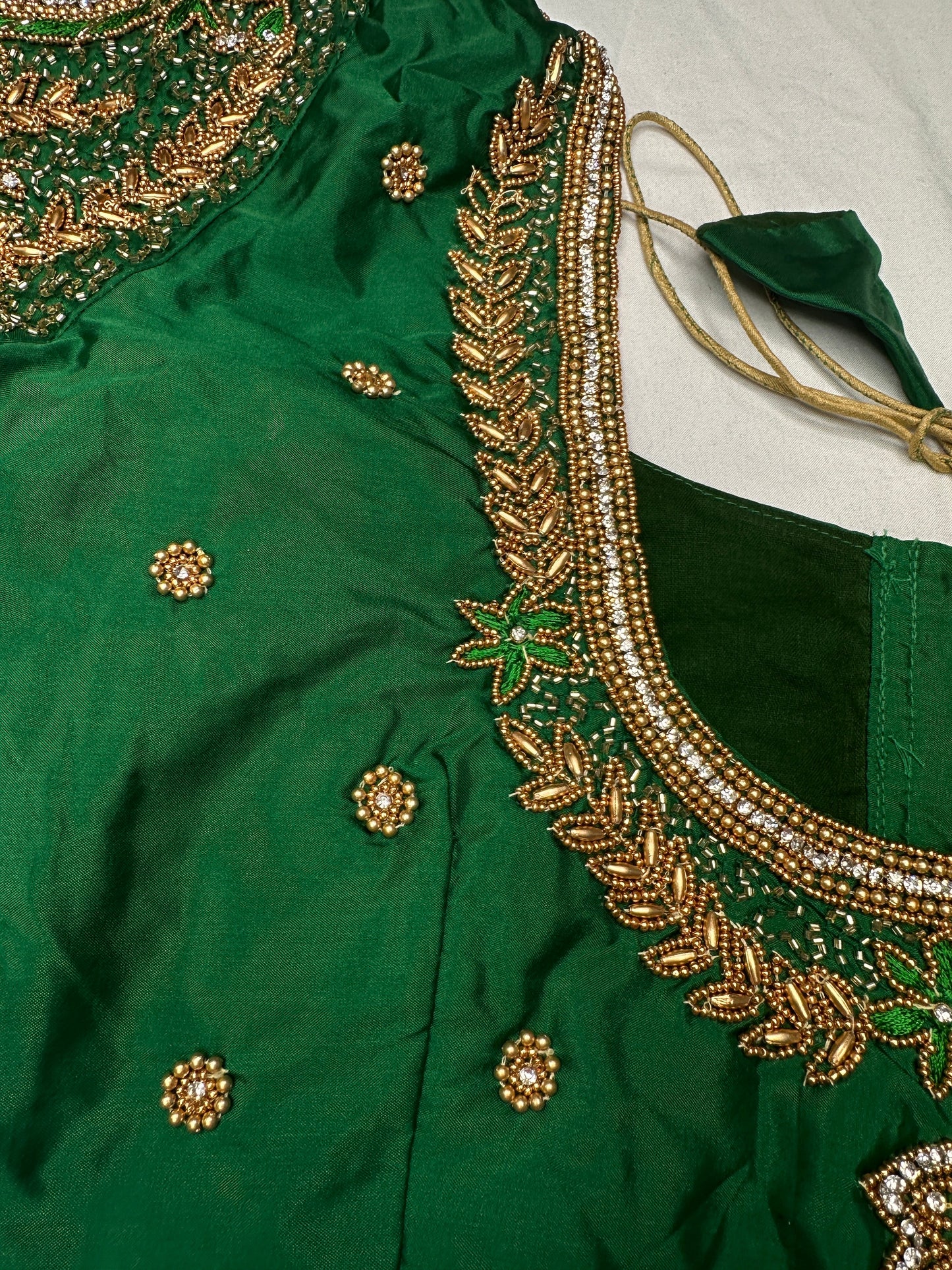 Peacock Zig Zag Maggam Aari Blouse