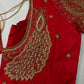 Peacock Zig Zag Maggam Aari Pink Blouse