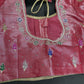 Tissue Pink Multi Color  Maggam Blouse