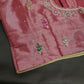 Tissue Pink Multi Color  Maggam Blouse
