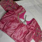 Tissue Pink Multi Color  Maggam Blouse
