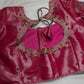 Tissue Pink Multi Color  Maggam Blouse