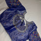 Tissue Blue Multi Color  Maggam Blouse